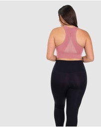B Free Intimate Apparel - Mesh Racer Long Line Sports Bra (B-C-D-DD-E) Cup