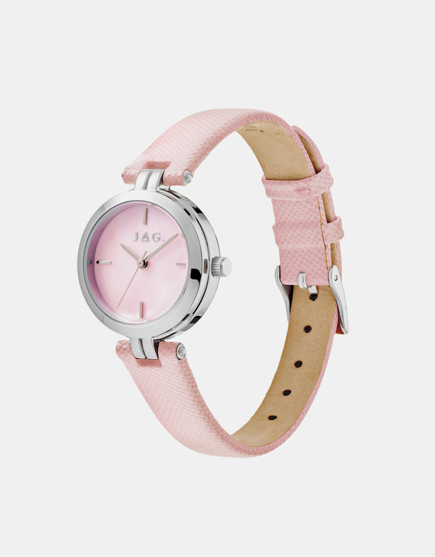 Jag - Freya Womens Pink Dial 27mm Pink Strap Watch