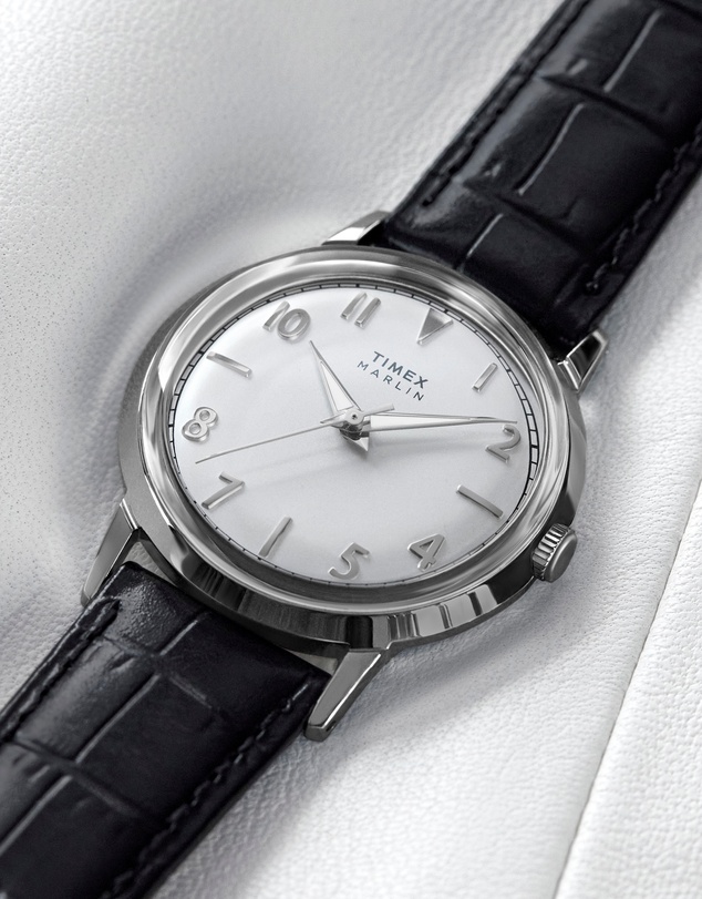 TIMEX - Marlin® Quartz 34mm Leather Strap Watch
