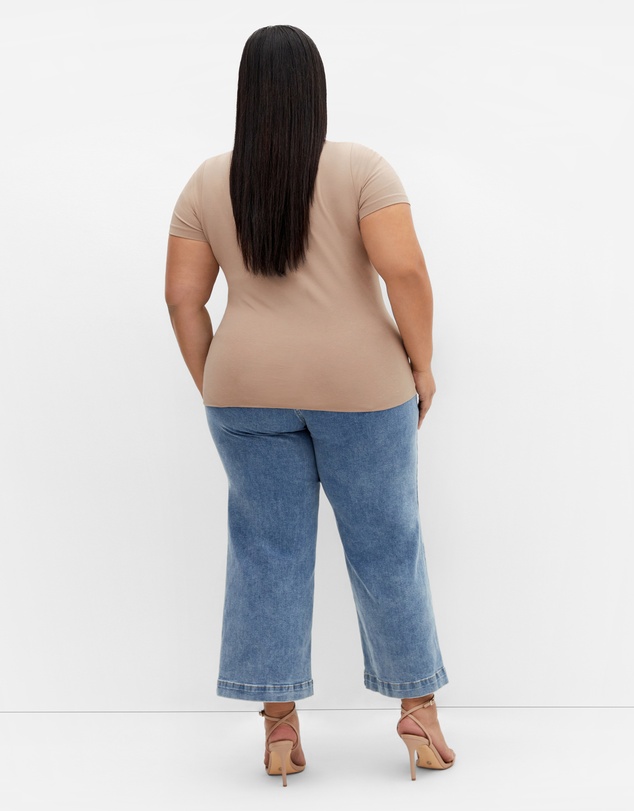 City Chic - Plus size Bronte Top - stone