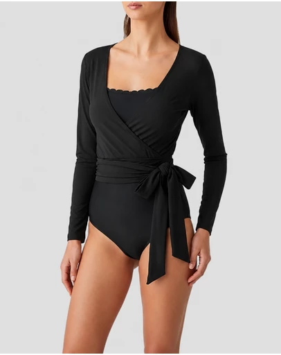 Modest Mermaid - Multi-Way Long Sleeve Swim Wrap Top