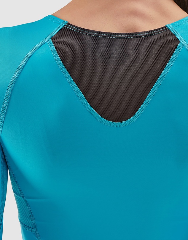 SKINS - SKINS Compression Series-3 Women's Long Sleeve Top Cyan Activewear