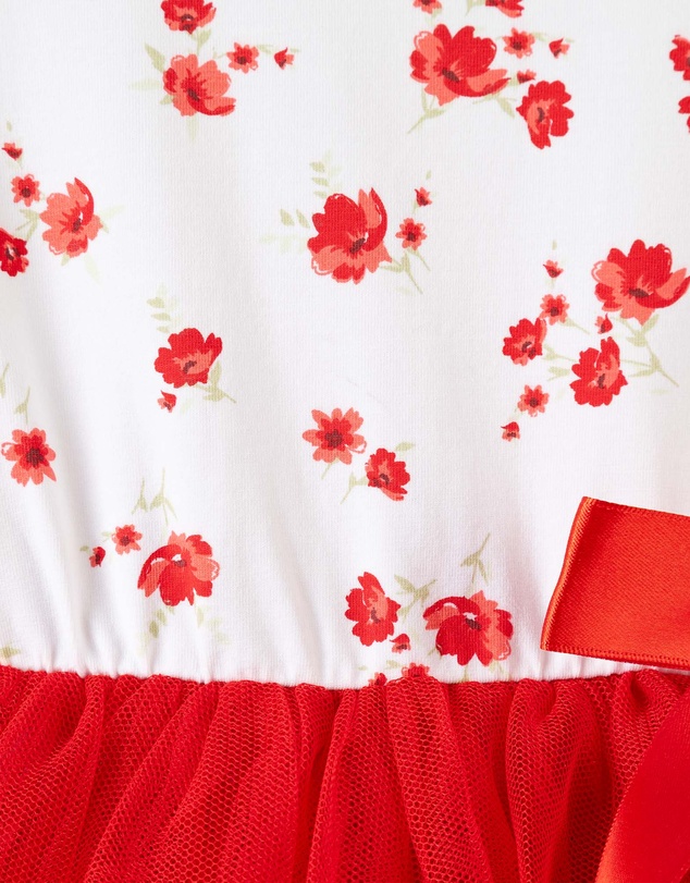 Designer Kidz - Alyssa Floral S/S Tutu Romper