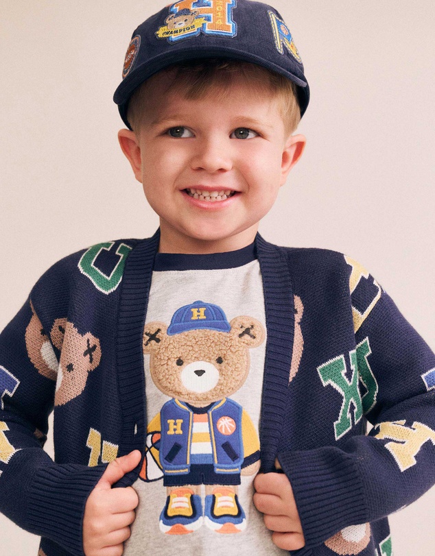 Huxbaby - Varsity Letter Hux Cardigan - Babies-Kids