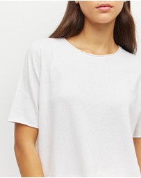 JH Lounge - JHL Crew T (Fine Cotton Cashmere) White