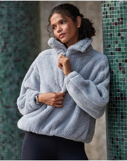 Lorna Jane - Everyday Teddy Quarter Zip Sweater