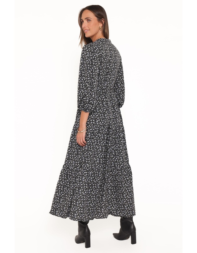 Petal & Pup - Dixon Maxi Dress - Black Ditsy Floral