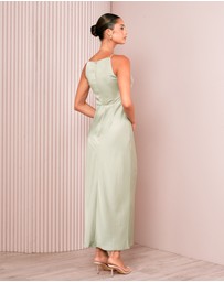 Azzurielle - Qarol Square Neck Maxi Dress