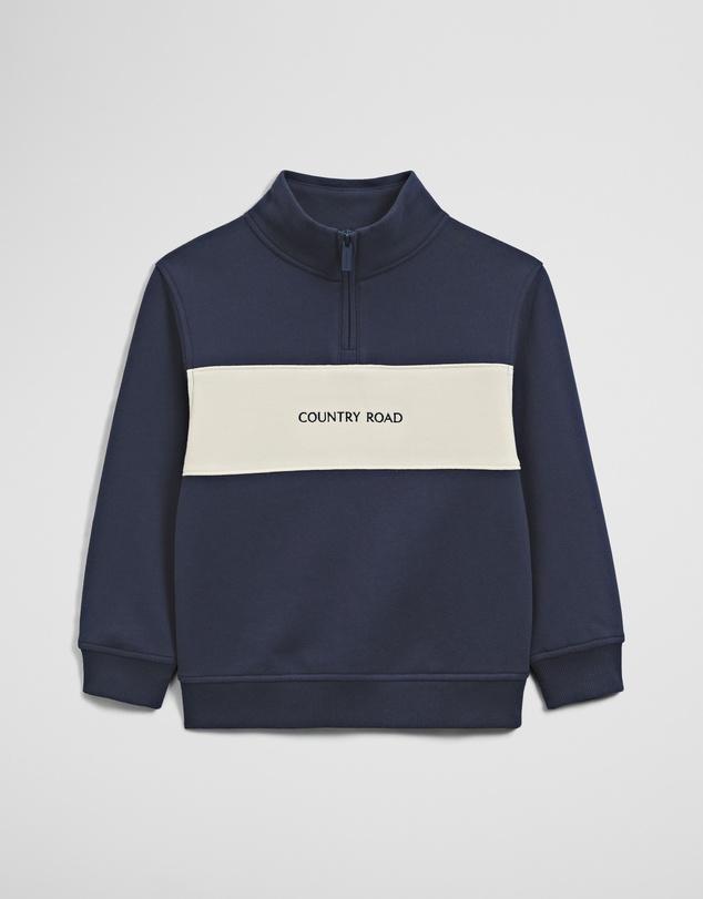 Country Road - Panelled 1/4 Zip Sweat