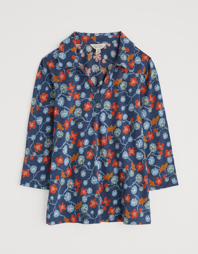 Seasalt - Seasalt Cornwall Blue Wavecrest Shirt
