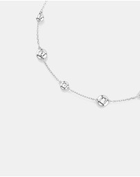 Swarovski - Una Angelic Necklace, Round Cut, Double Sided Motifs, White, Rhodium Plated