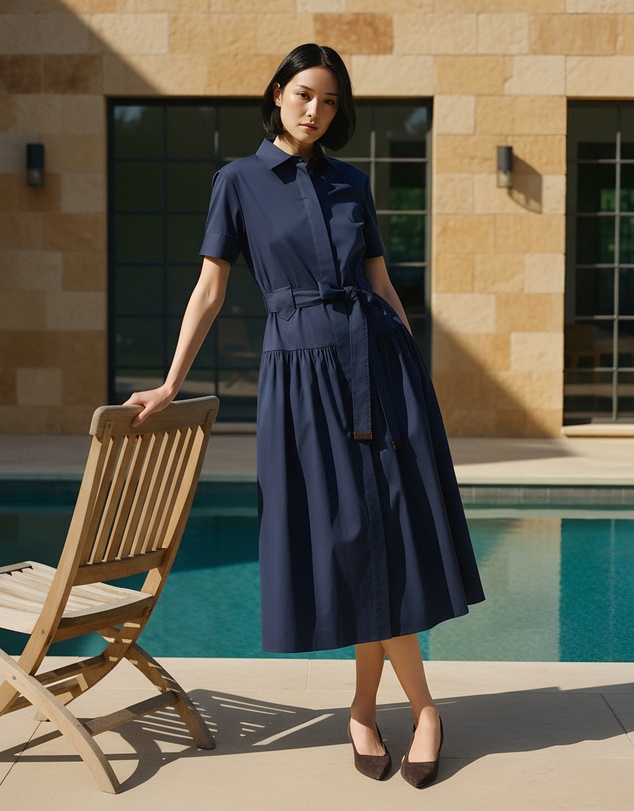 IDA+S - Chloe Navy Midi Dress