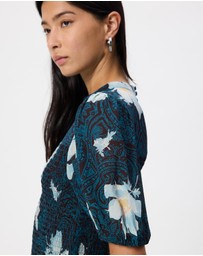 & Other Stories - Smocked Puff-Sleeve Midi Dress