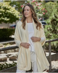 Bamboo Body - Bamboo & Recycled Cashmere Wool Travel Wrap - Vanilla