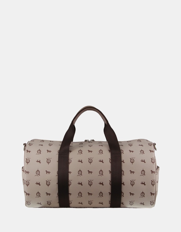 Pierre Cardin - Pierre Cardin Canvas Print/Leather Trim Art Design Duffle Bag