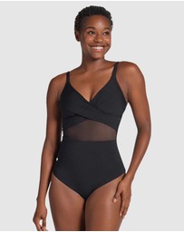Leonisa - Recycled Nylon Shaping One-Piece Swimsuit with Mesh
