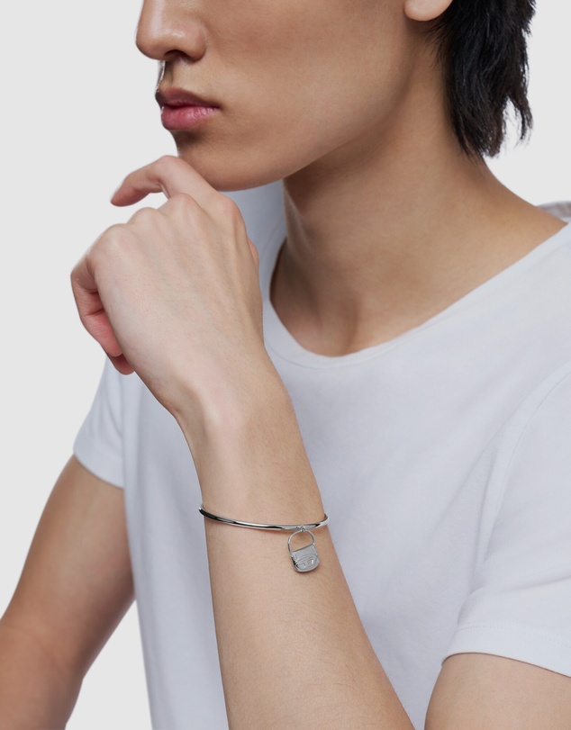 Diesel - Oval D Logo Silver-Tone Bracelet
