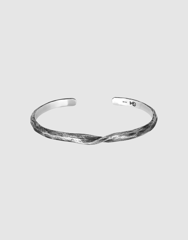 Haze & Glory - ICONIC EXCLUSIVE - Twisted Bangle in Oxidised 925 Silver