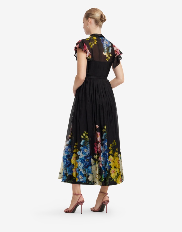 LEO LIN - Grace Flutter Sleeve Midi Dress