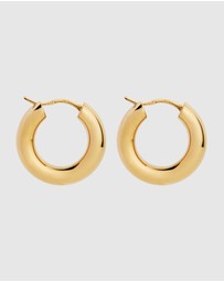 Najo - Cocoon Yellow Gold Hoop Earring
