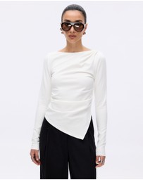 Minima Esenciales - Eliana Long Sleeve Draped T-Shirt