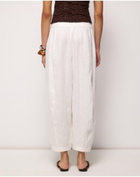AERE - Bay Linen Barrel Leg Pants