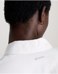 Calvin Klein - Relaxed Linen Blend Shirt Dress