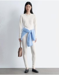 & Other Stories - Long-Sleeve Pointelle-Knit Top