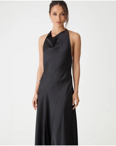 Forcast - Santana Halter Satin Dress