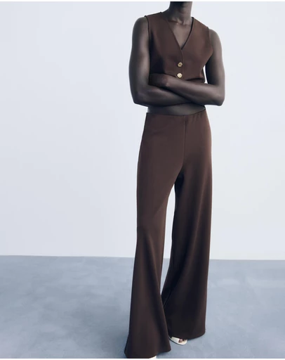 M.N.G - Straight-Fit Trousers With Elastic Waist