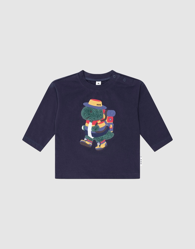 Huxbaby - Camping Dino Drop Sleeve Top - Babies