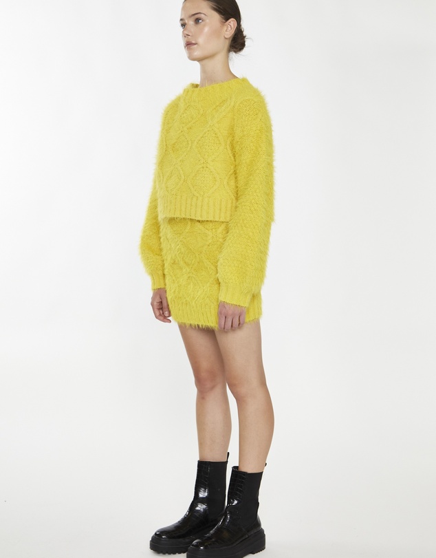 Glamorous - Fuzzy Knit Mini Skirt