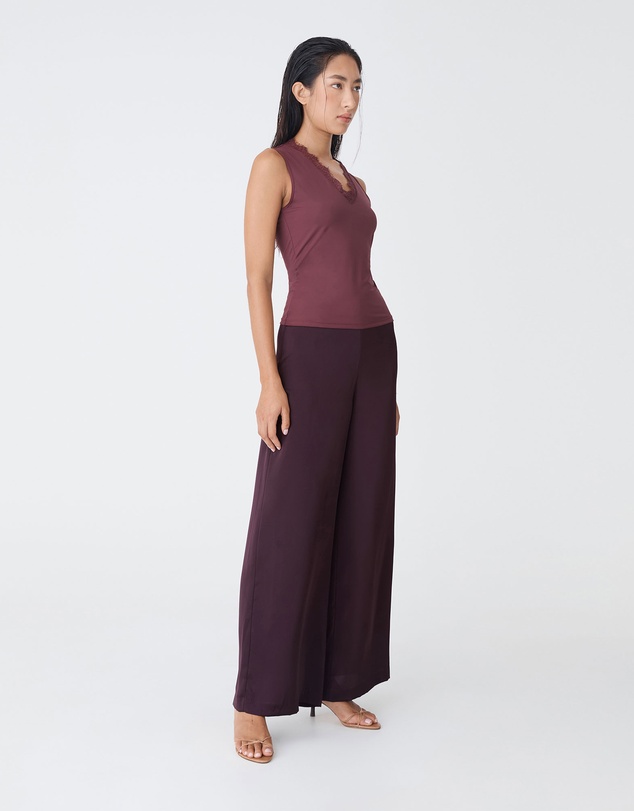 Forcast - Asma Satin Wide Leg Pants