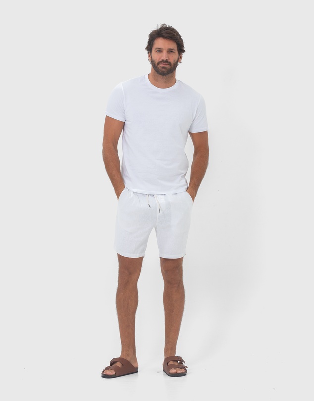 Coast Clothing - Linen Shorts- White