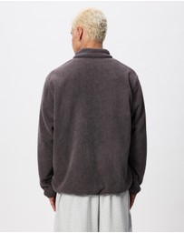 X-Large - Stripe Polar Fleece 1/4 Zip