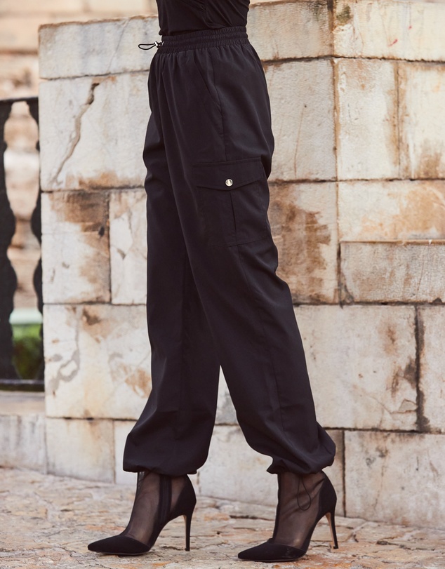 Sosandar - Parachute Pants With Drawcord Detail