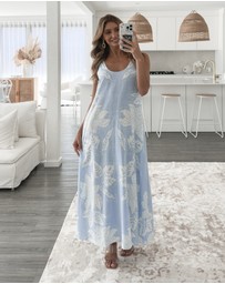 Esther & Co - Noerelle Dress - Blue Floral