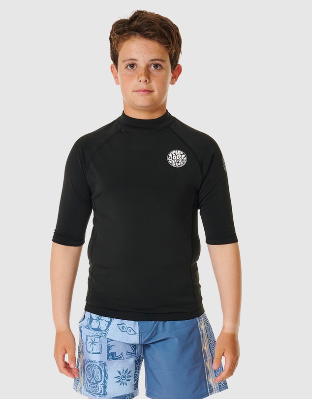 Rip Curl - Icons UV Brushed Short Sleeve Rash - Teens