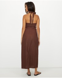 Dazie - Nora Linen Blend Midi Dress