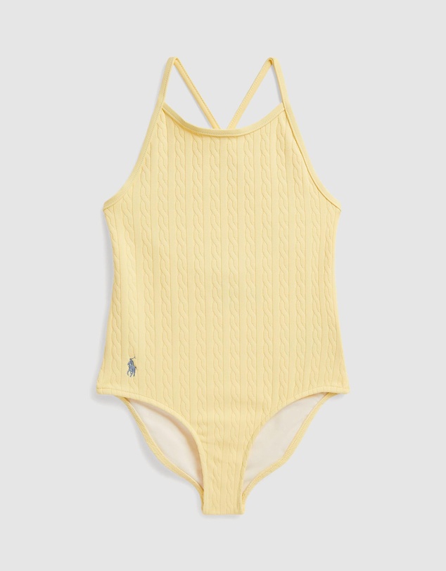 Polo Ralph Lauren - Mini-Cable Jacquard One-Piece Swimsuit - Kids