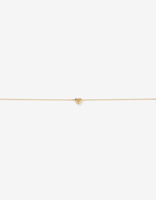 Michael Hill - 19cm Heart Slider Bracelet in 10kt Yellow Gold