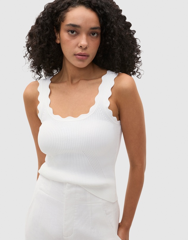 Seed Heritage - Scallop Knit Top