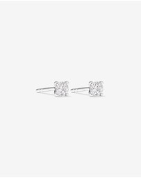 Michael Hill - Certified 0.25 Carat TW Diamond Solitaire Stud Earrings in 18kt White Gold