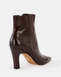 Wittner - Loz Crinkle Patent Leather Ankle Boots