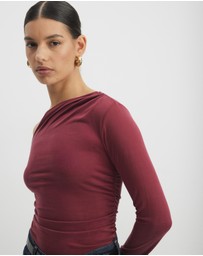 AERE - Hazel Cupro Off Shoulder Top