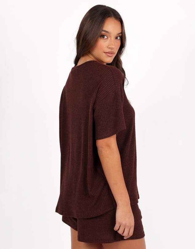 Petal & Pup - Granger Knit Short Set - Chocolate Brown
