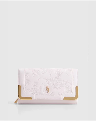 Laura Jones - Embroidered Trifold Wallet