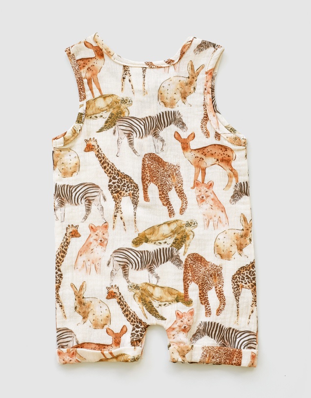 WITH LOVE FOR KIDS - COTTON MUSLIN Romper - Babies