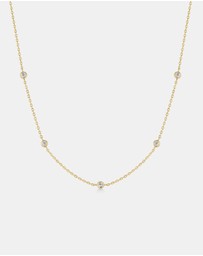 Ania Haie - Ania Haie Gold Classic Bezel-Set Station Necklace