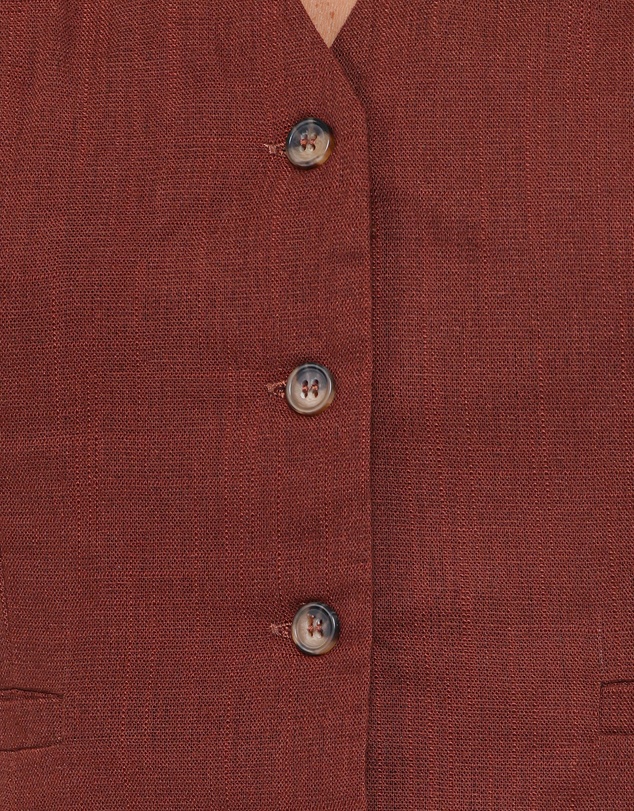 Petal & Pup - Bell Linen Vest - Brown